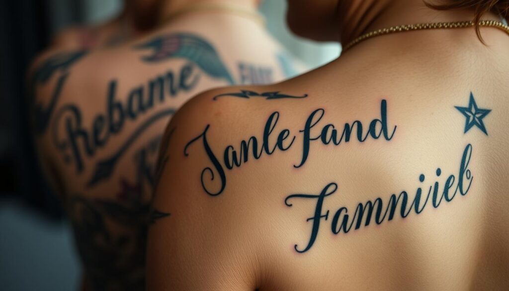 Familien Namen Tattoos