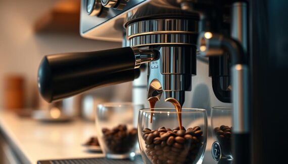 Siebträgermaschine mit Mahlwerk