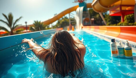Wasserrutsche Haare
