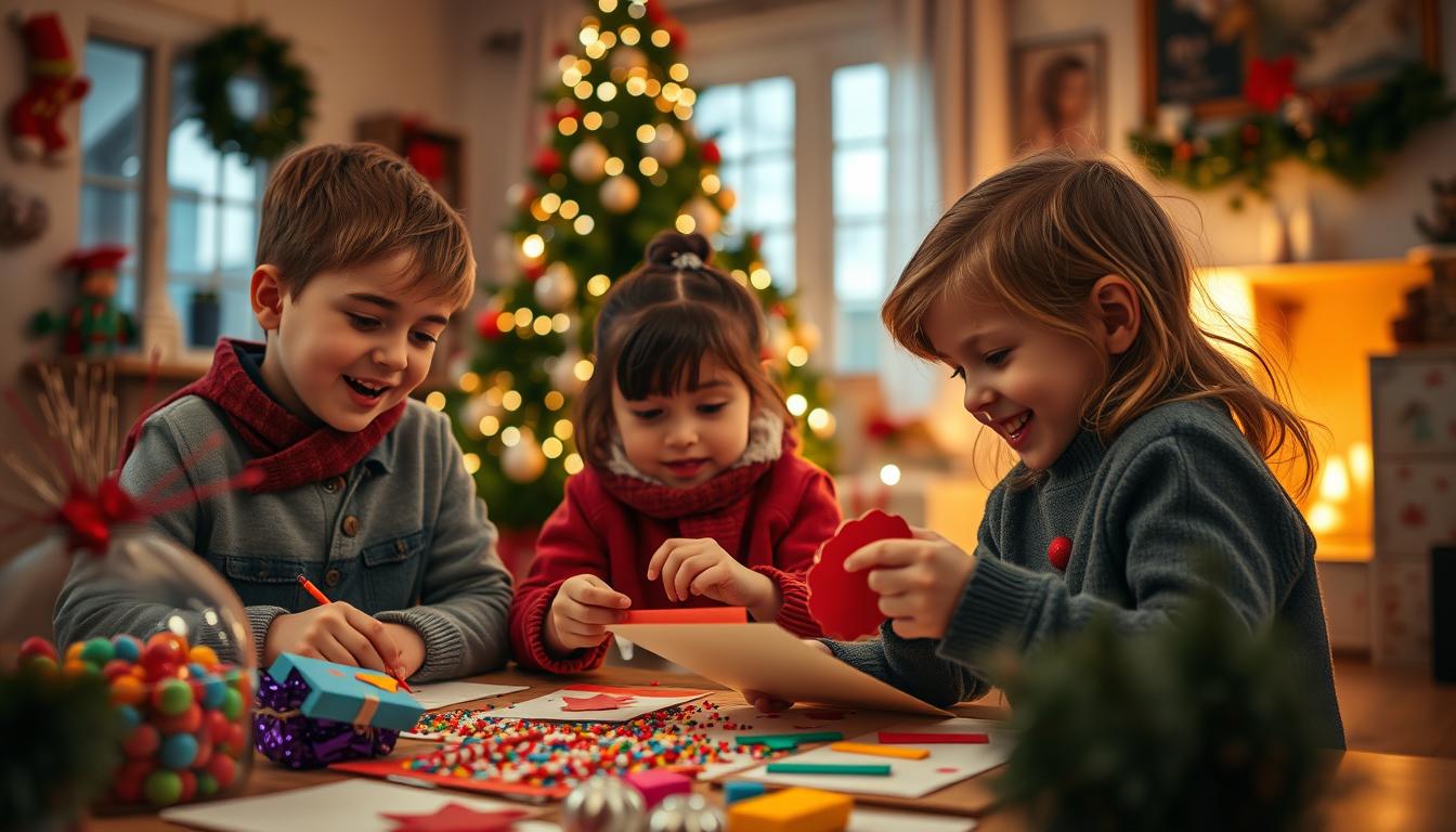 Owlfun Weihnachts-Bastelset Für Kinder – 18 Karten + 9 Aufkleber Für DIY-Deko Zum Aufhängen