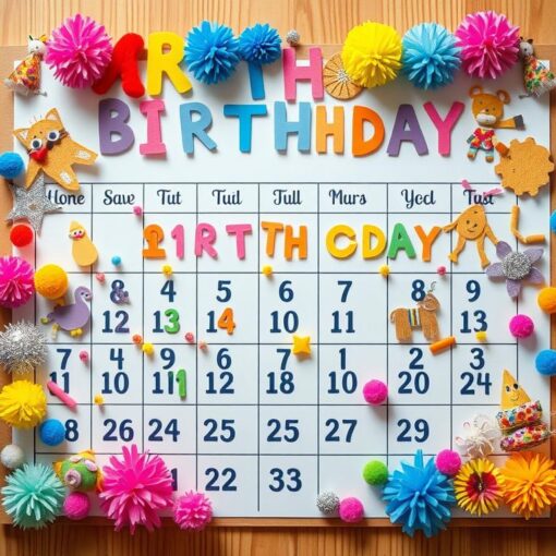 Geburtstagskalender Kita basteln