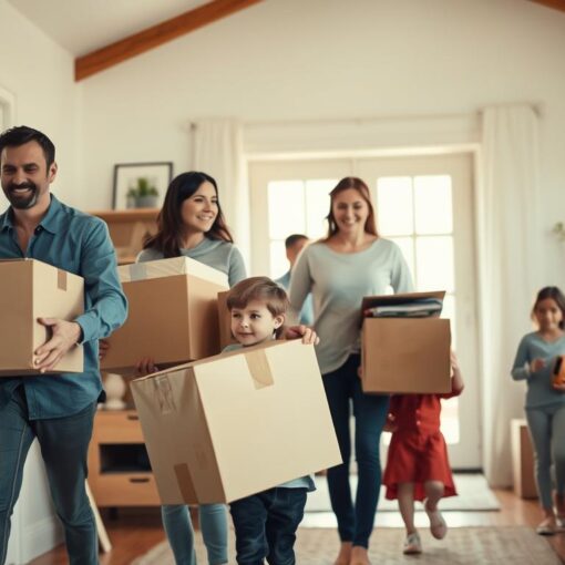 Umziehen mit Familie