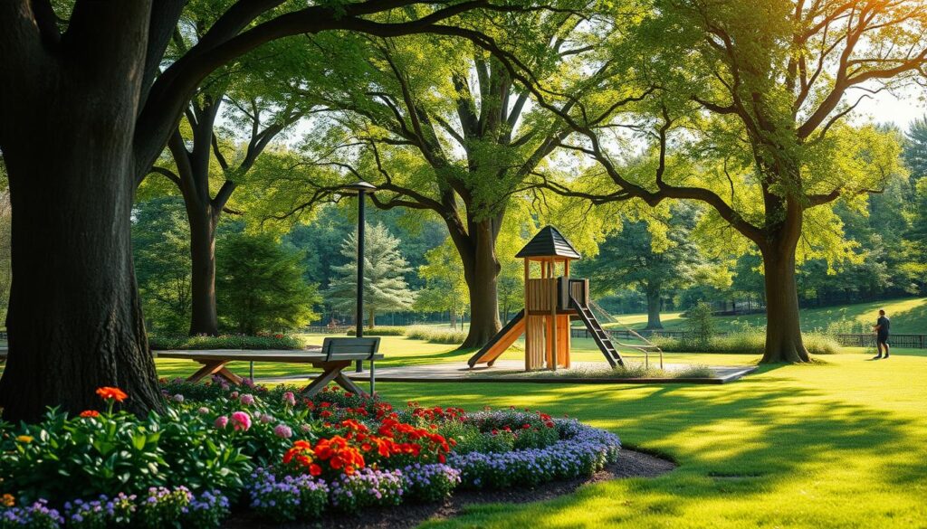 Nachhaltiger Spielplatz Grünflächen