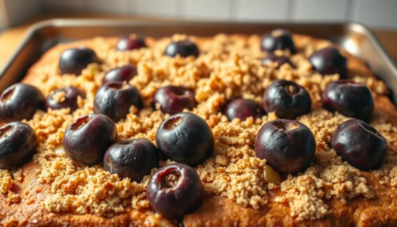Pflaumenkuchen mit Streuseln vom Blech - Einfach &amp; Saftig