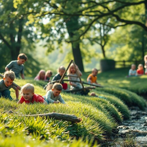 Pädagogische Spiele für draußen