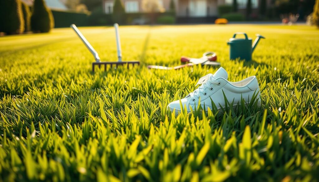 Vorbeugung von Grasflecken