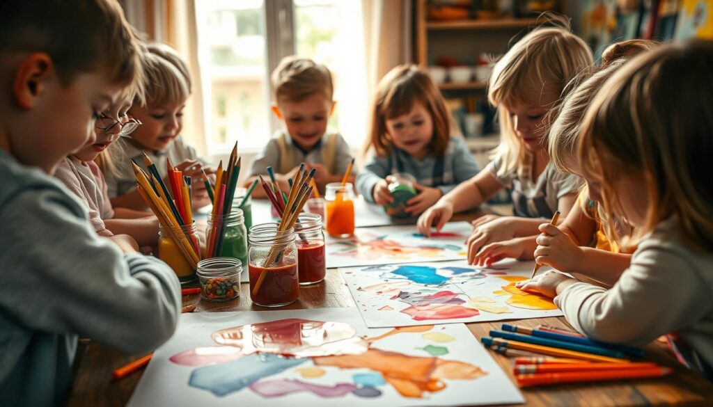 Kreative Farbübungen für Kinder