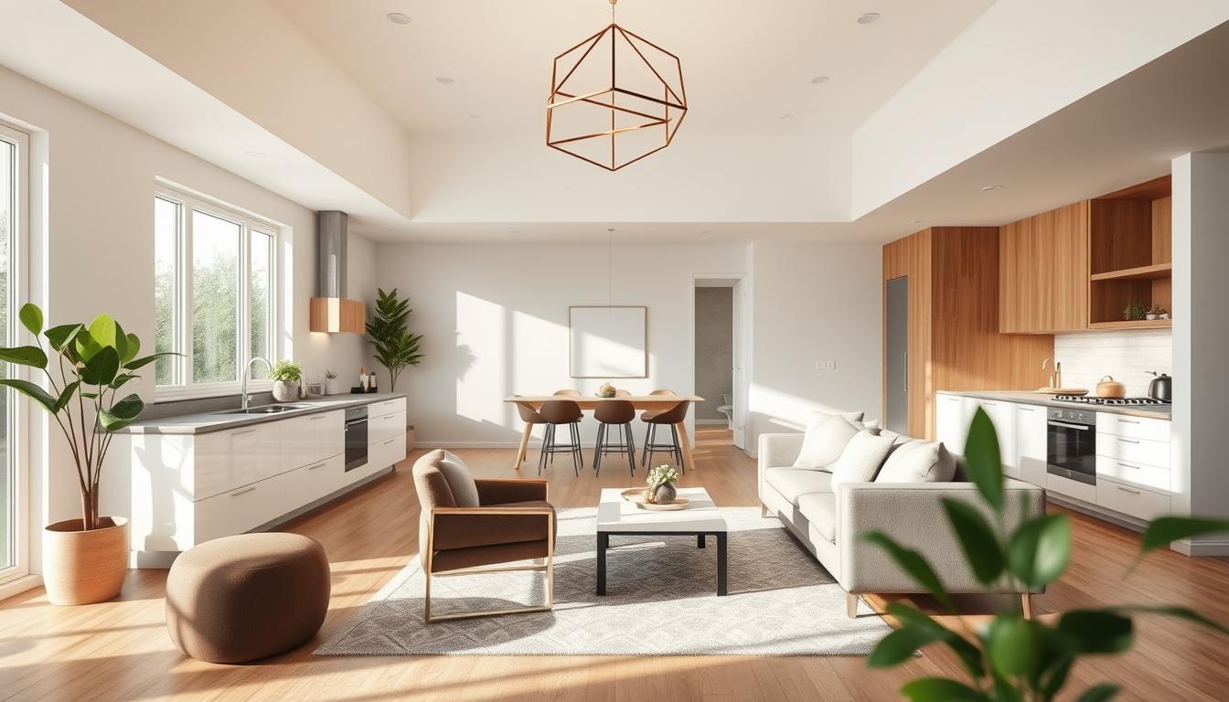 Wohnküche mit Wohnzimmer