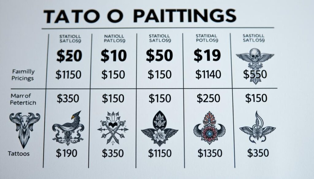 Tattoo Preisklassen und Kosten