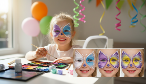 Leicht Schmetterling schminken Kinder