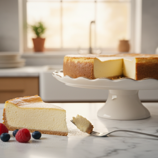 Käsekuchen Rezept einfach, schnell mit Boden