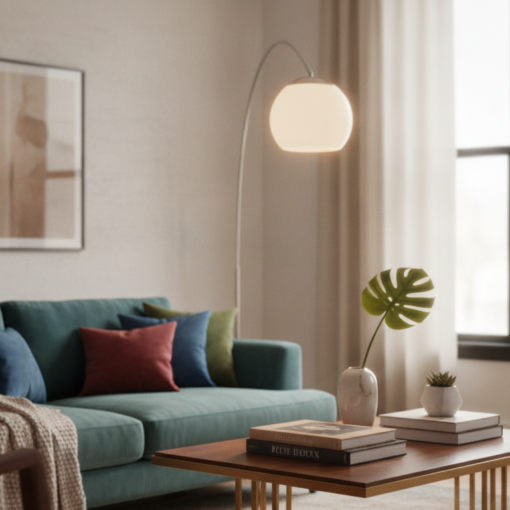 Bogenlampe Wohnzimmer